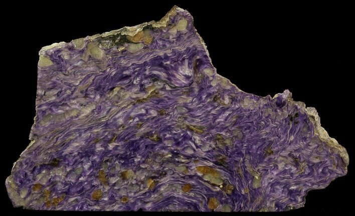 Polished Section Of Gorgeous Charoite - Siberia #56373
